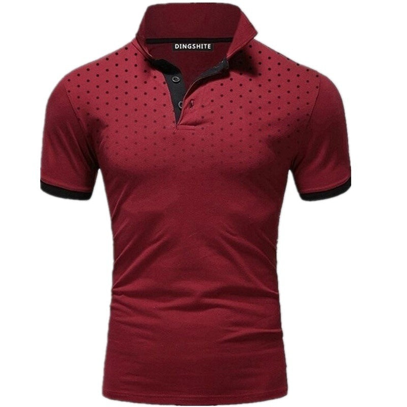 Herren Poloshirt mit modernen Punktdesign und atmungsaktiven Eigenschaften EB