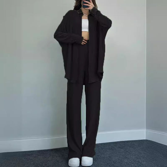 Damen lässiger Overall mit schickem Hemd EB