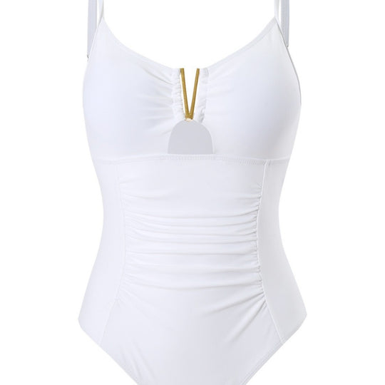 Damen Schwimmanzug mit Raffungen und elegantem Dekor EB