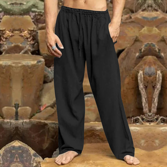 Herren entspannende Freizeithose mit elastischem Bund und praktischen Taschen EB