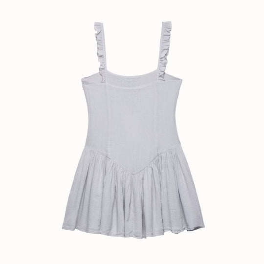 Damen sommerliches Minikleid mit feinen Rüschendetails und strukturierter Passform EB