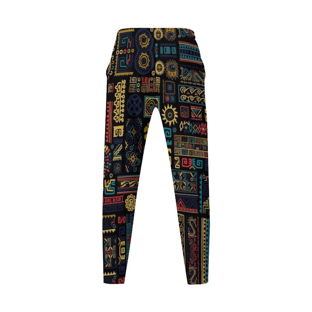 Damen Sportliche Leggings mit buntem Tribal-Muster EB