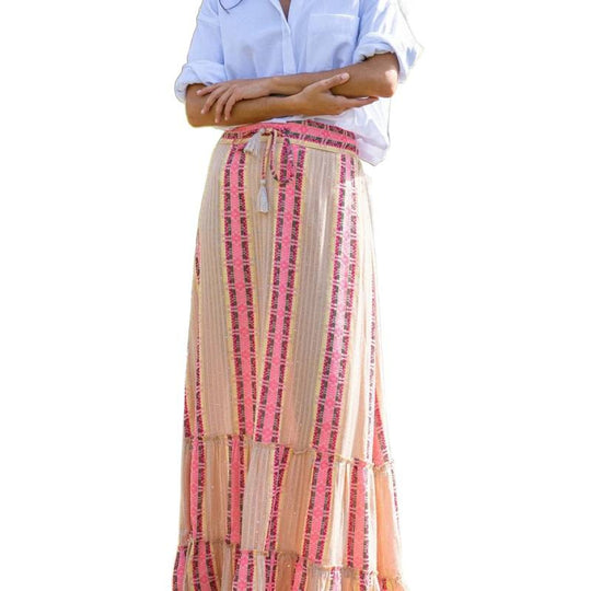 Damen Maxikleid mit fröhlichem Muster EB