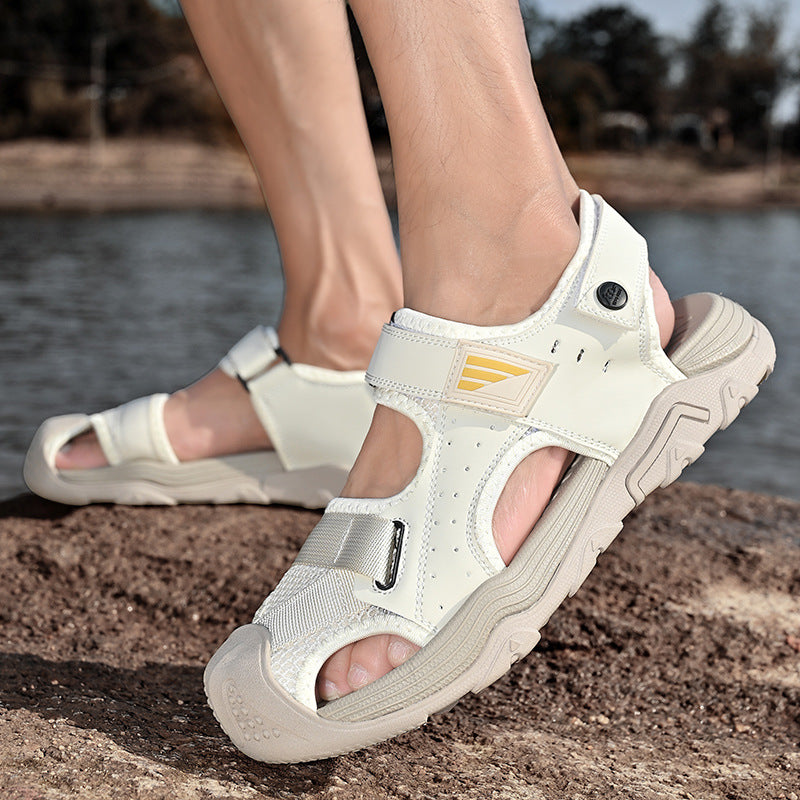 Herren leichte und atmungsaktive Outdoor-Sandalen mit verstellbaren Riemen EB