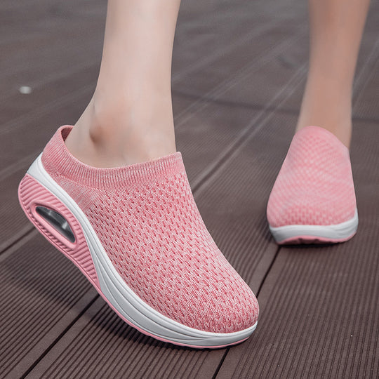 Damen Komfortable und atmungsaktive Clogs mit elastischem Obermaterial EB