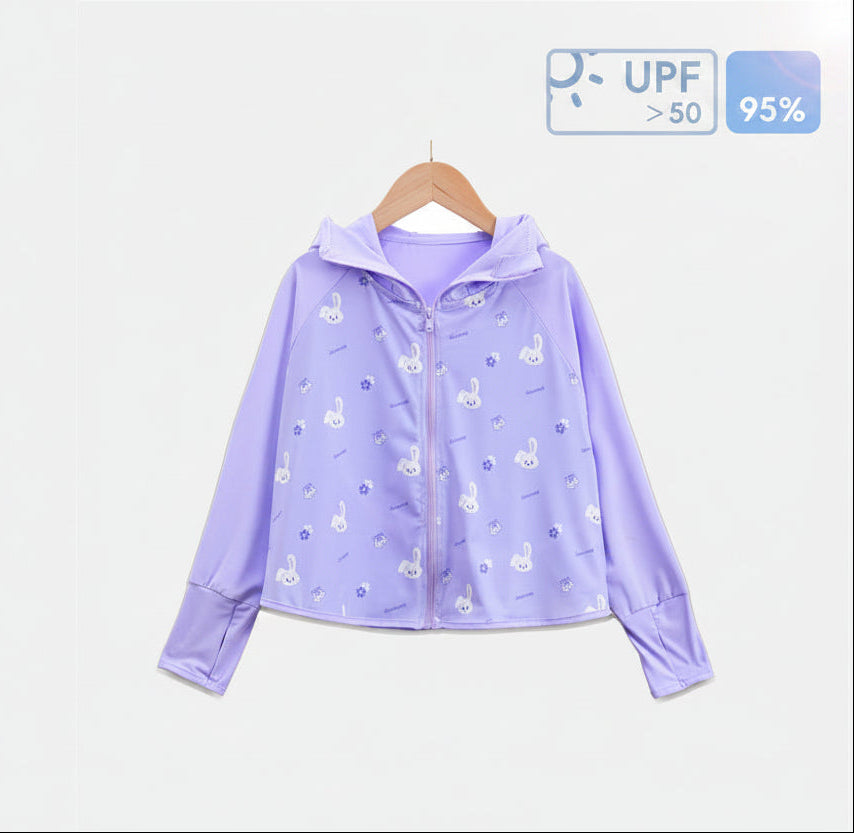 Mädchen Übergangsjacke mit Kapuze und niedlichem Tiermotiv EB