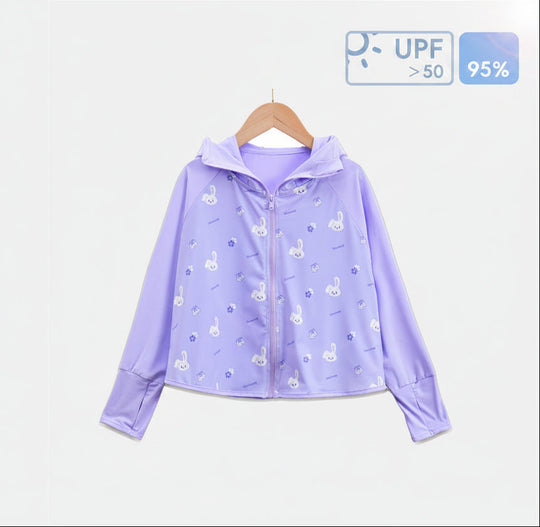 Mädchen Übergangsjacke mit Kapuze und niedlichem Tiermotiv EB