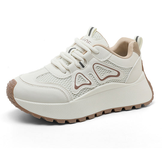 Damen sportliche Sneakers mit atmungsaktiver Mesh-Oberfläche und stoßdämpfender Sohle EB