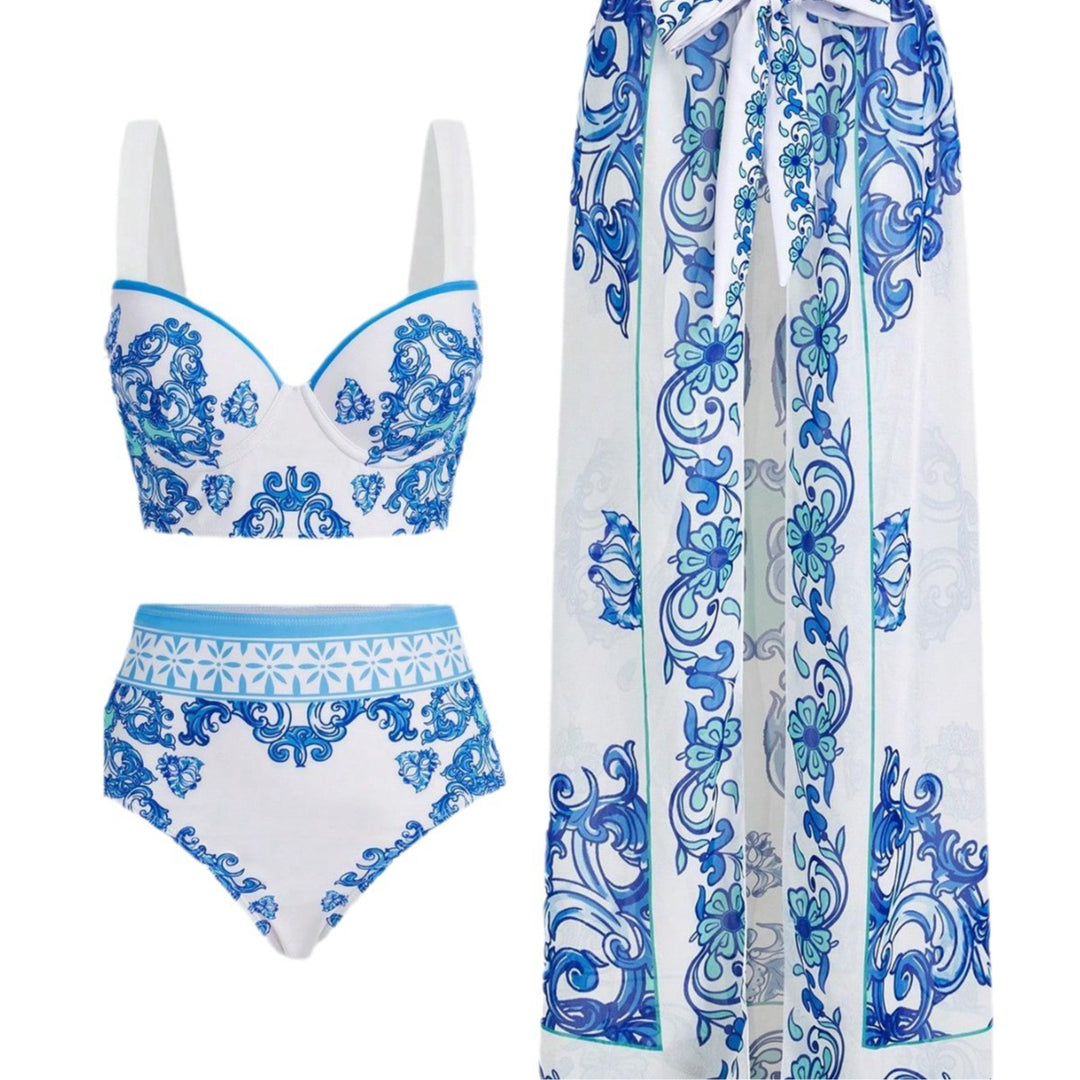 Damen Bikiniset mit elegantem Pareo EB