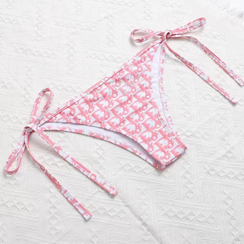 Damen Triangel-Bikini mit floralem Rüschendesign EB