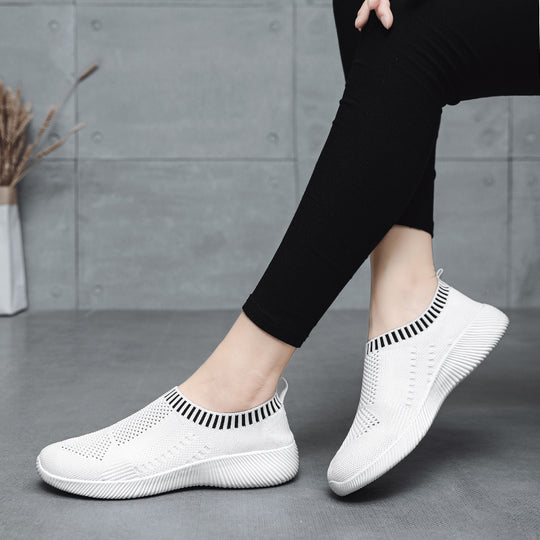 Damen Bequeme Slip-On Sneakers mit atmungsaktivem Obermaterial EB