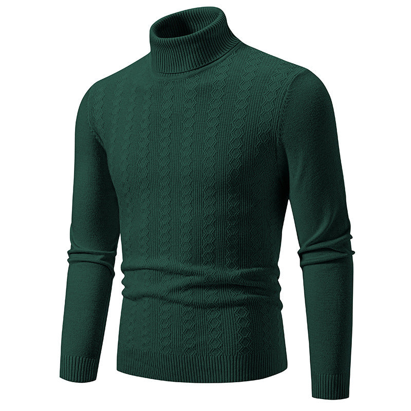 Herren Komfortabler Rollkragenpullover mit strukturiertem Design und hochwertiger Baumwolle EB