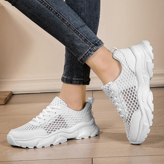 Damen Sportliche Mesh-Sneaker mit dämpfender Sohle EB