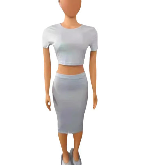 Damen Figurbetontes Kleid-Set mit kurzem Oberteil und Pencil-Rock EB