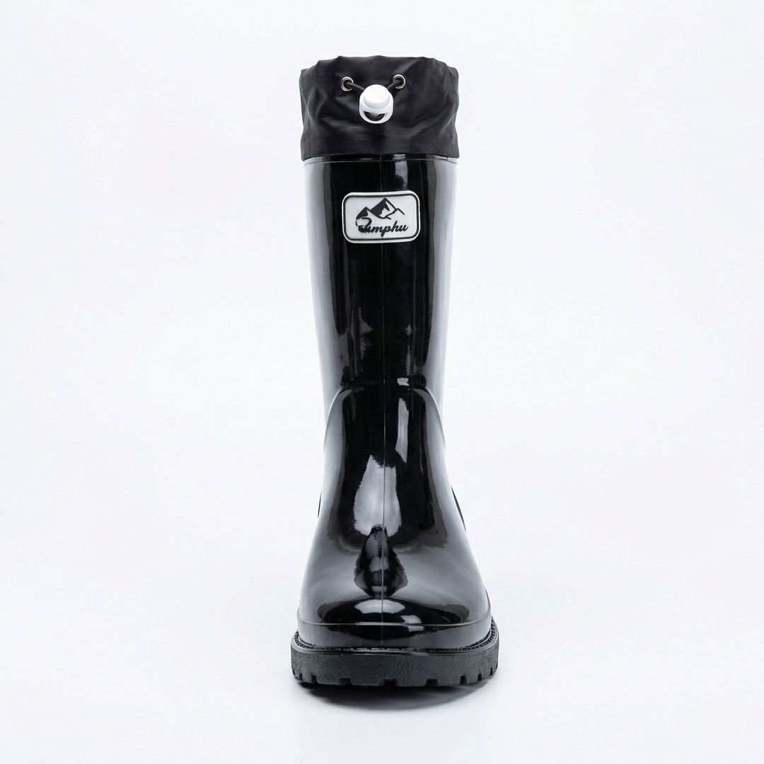 Damen Hochwertige und Stylische Gummistiefel mit Verstellbarem Schnürsystem EB