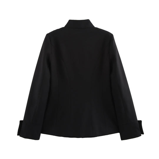 Damen elegante Kurzjacke mit dekorativen Knöpfen EB