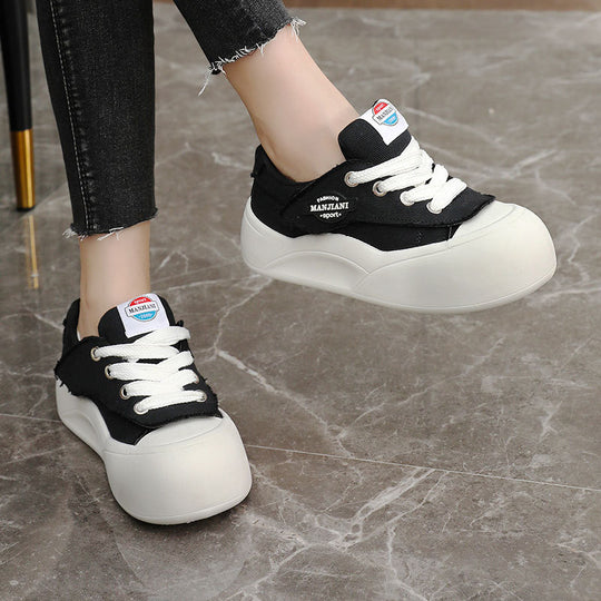 Damen sportive Sneakers mit strapazierfähigem Obermaterial und rutschfester Gummisohle EB