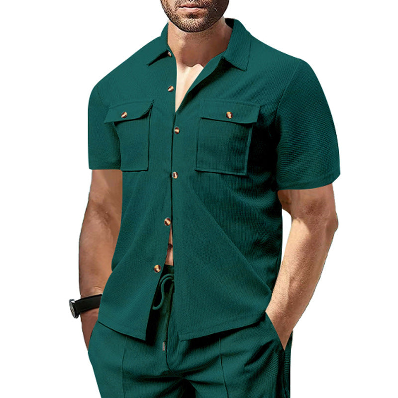 Herren Kurzarmhemd mit praktischen Brusttaschen und modernem Design EB