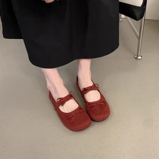 Damen Ballerina Schuhe mit eleganter Schleifenverzierung EB