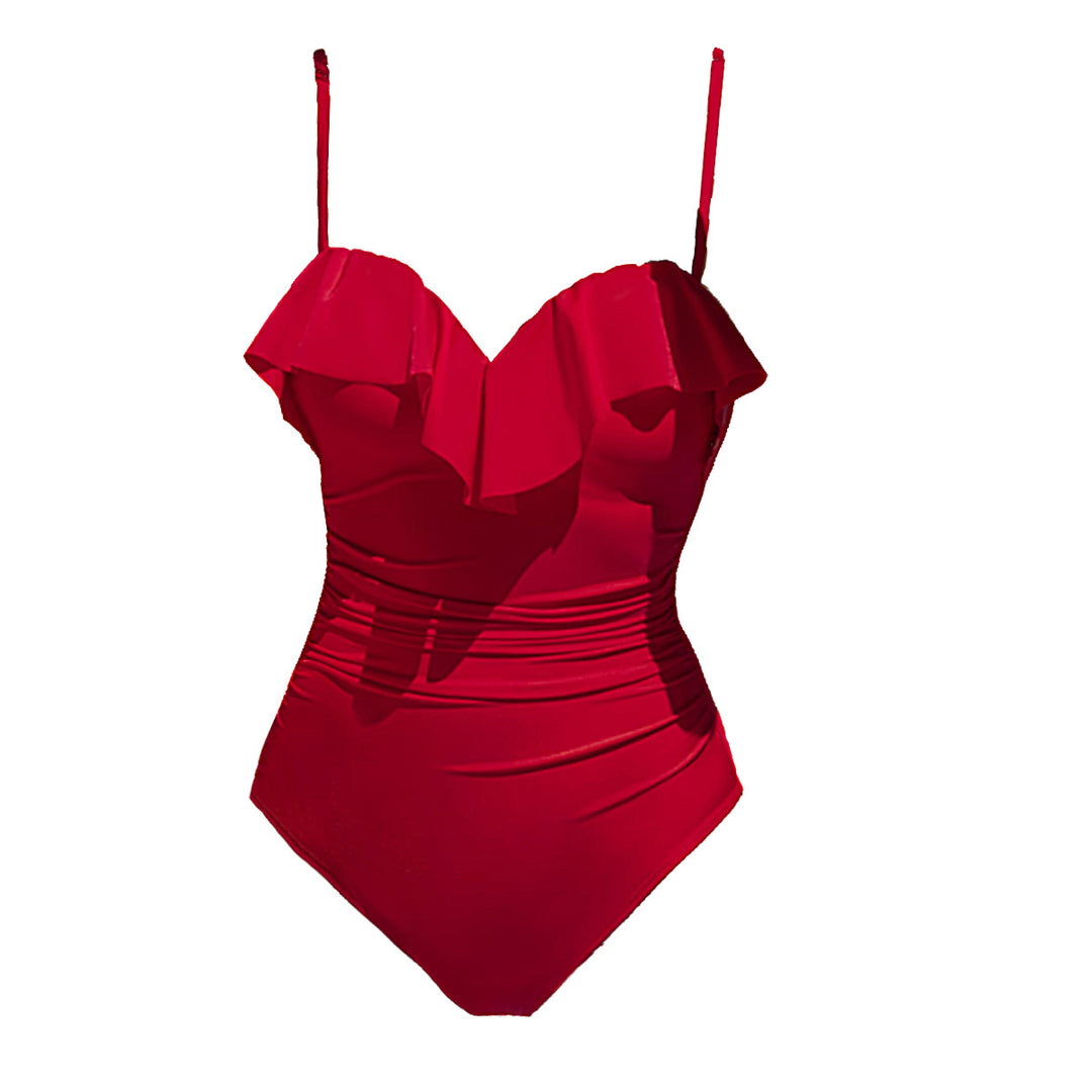 Damen Badeanzug mit verspieltem Rüschendesign EB