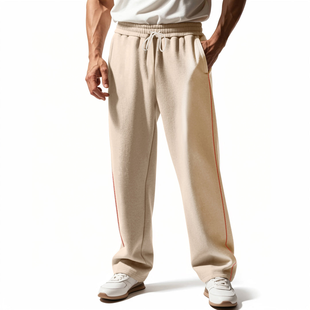 Herren nan locker sitzende Sweatpants mit seitlicher Ziernaht, elastischem Komfortbund und tiefen Eingrifftaschen EB