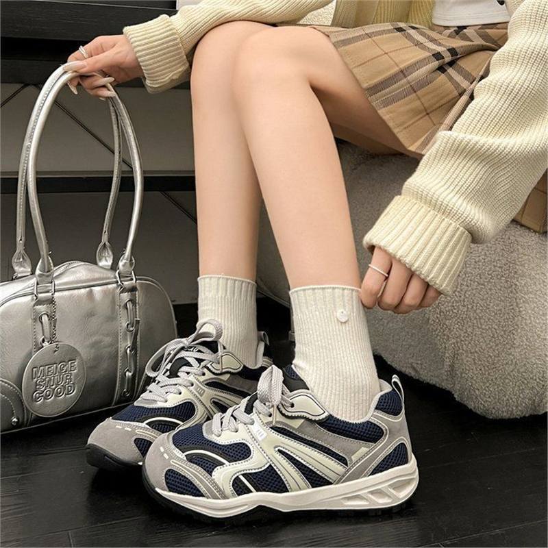 Damen sportliche Sneakers mit atmungsaktiver Mesh-Oberfläche und dämpfendem Fußbett EB