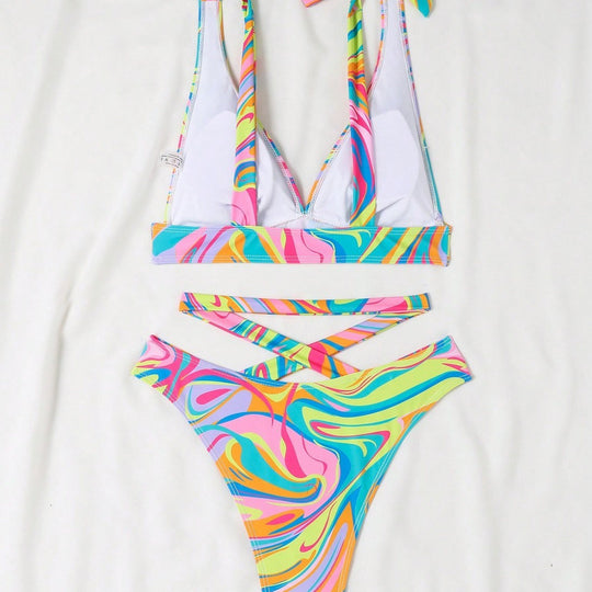 Damen Hochgeschnittener Triangel-Bikini EB