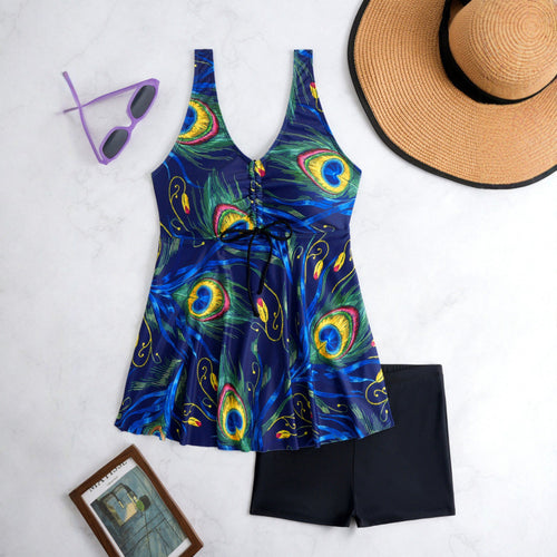 Damen Tankini-Oberteil mit seitlichem Raffungsdetail EB