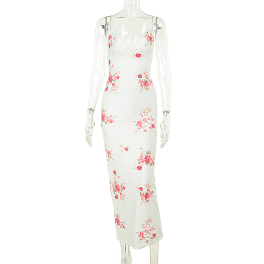 Damen Elegantes Maxikleid mit floralem Design EB