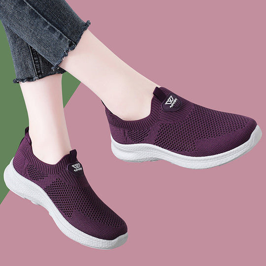 Damen Atmungsaktive Slip-On Sneakers mit flexiblem Obermaterial EB