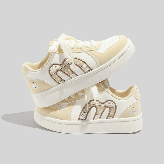 Damen Trendige Sneakers mit niedlichem Tiermotiv und komfortabler Dämpfung EB