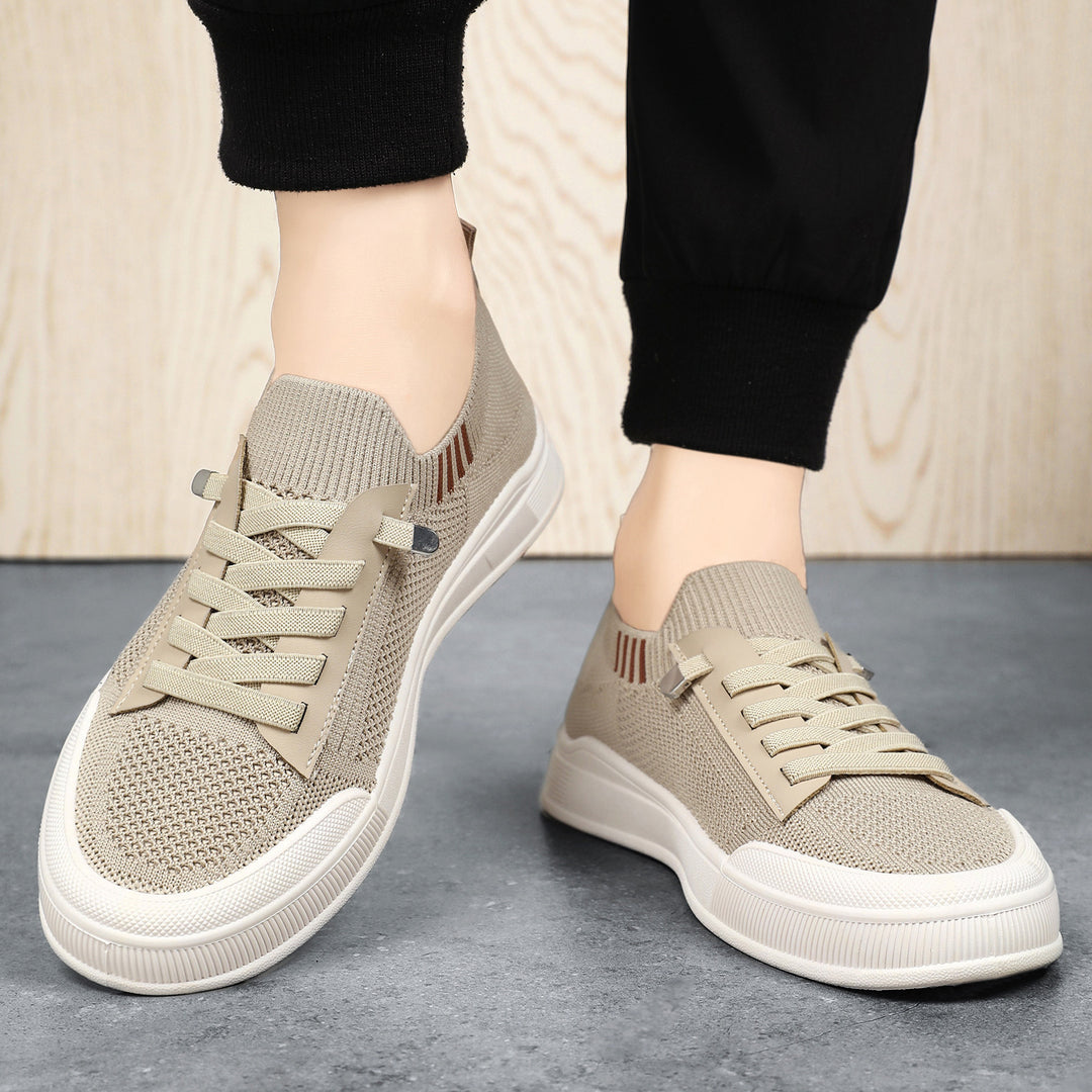 Damen Sportliche Knit Sneakers mit elastischer Schnürtechnik EB