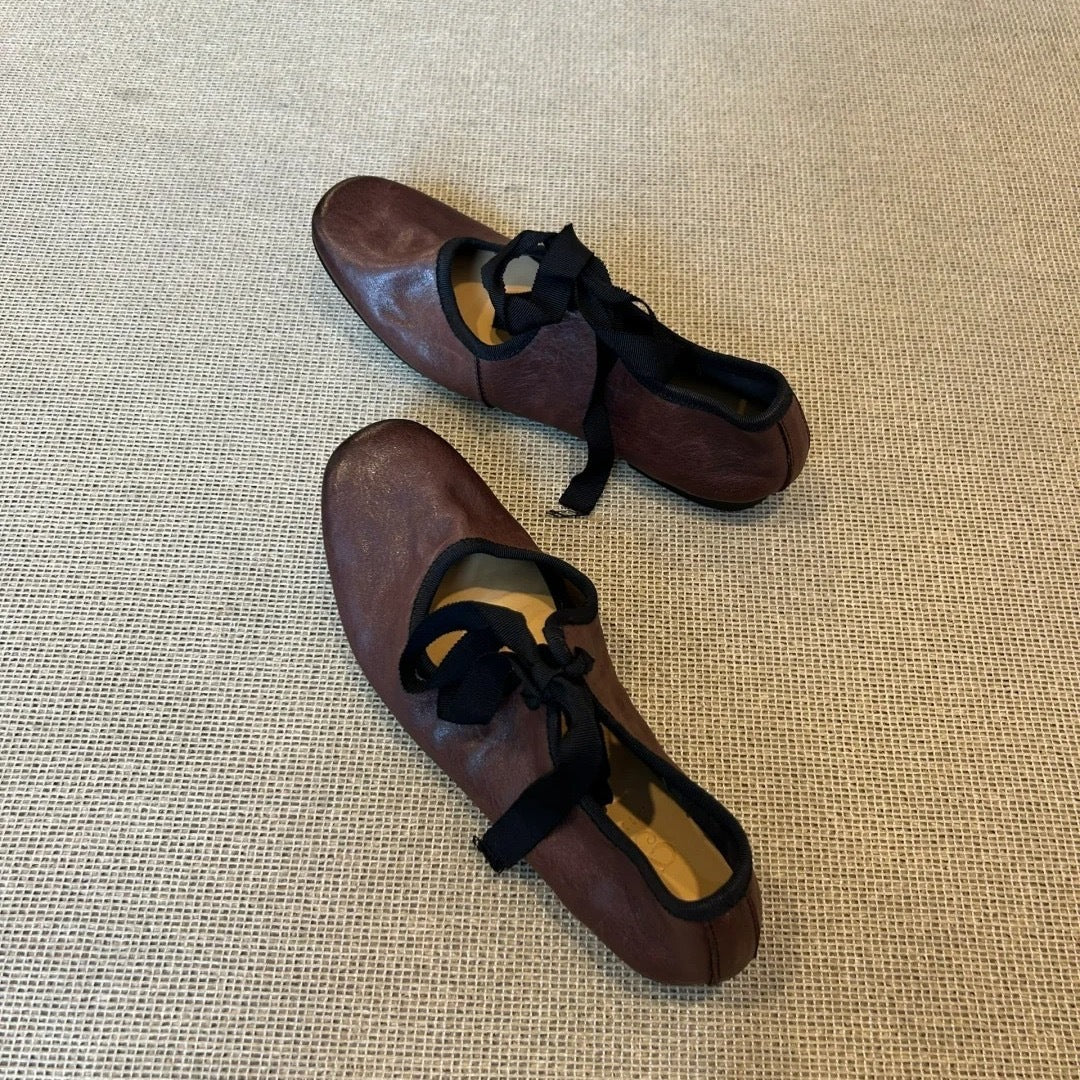 Damen elegante Ballerinas mit dekorativem Schleifenakzent EB