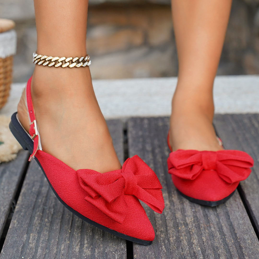 Damen Sling-Pumps mit modischer Schleifen-Verzierung EB