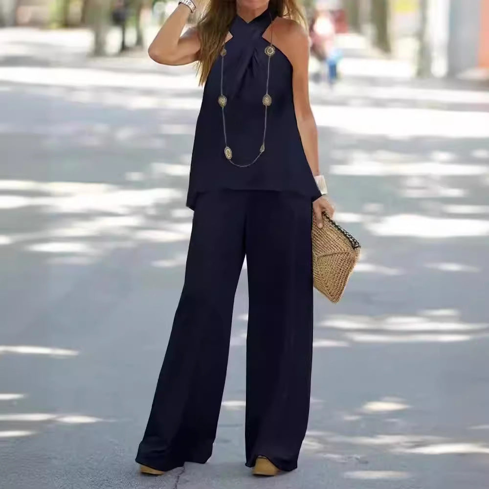 Damen Elegantes und luftiges Ensemble mit weitem Bein EB
