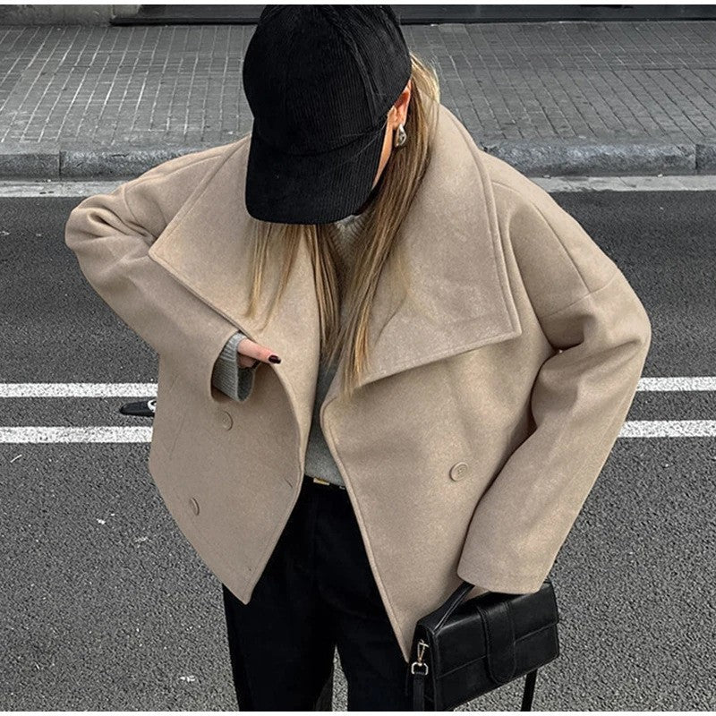 Damen Oversize Wollmantel EB