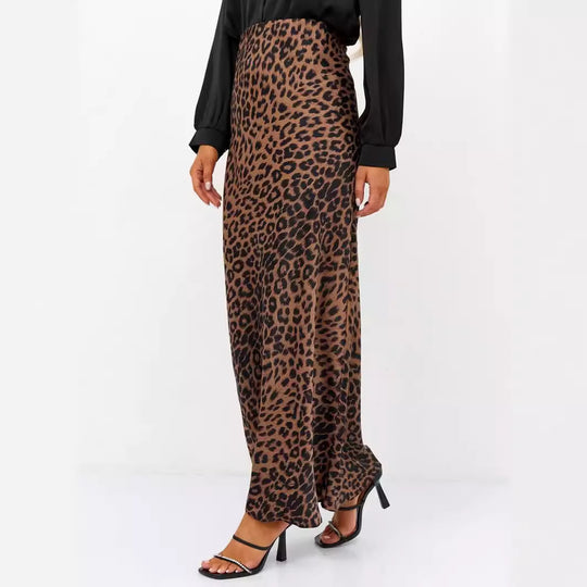 Damen Maxirock im Leopardenmuster EB