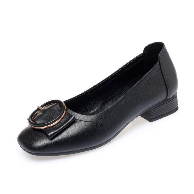 Damen Elegante Ballerinas mit modischem Schmuckdetail und komfortablem Absatz EB
