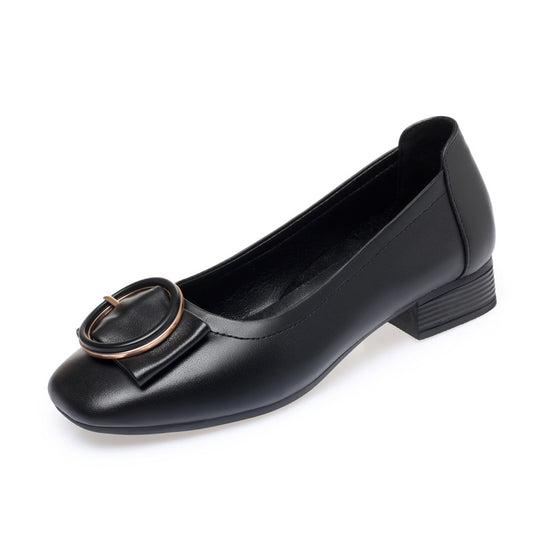 Damen Elegante Ballerinas mit modischem Schmuckdetail und komfortablem Absatz EB
