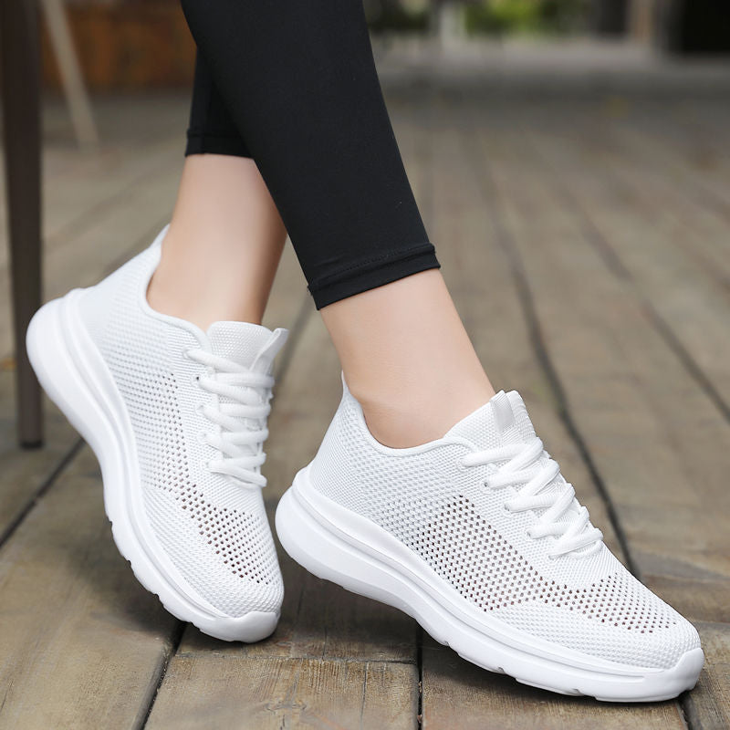 Unisex nan federleichter Mesh-Freizeitschuh mit atmungsaktivem Strukturstrick, ergonomischer Komfortsohle und Zuglasche EB