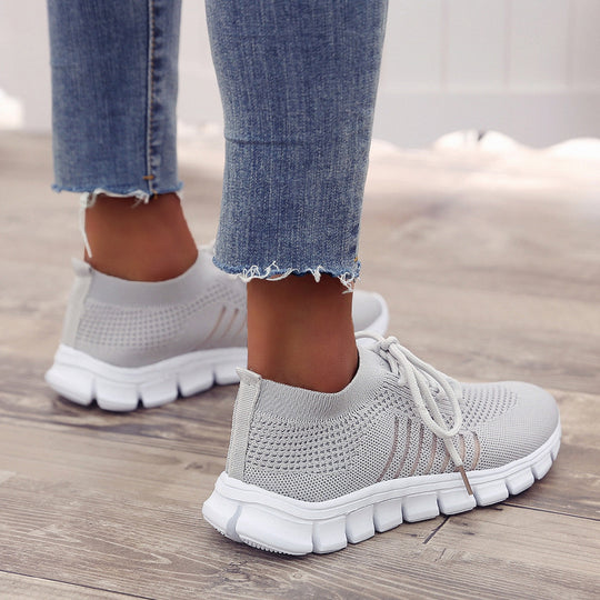 Damen atmungsaktive Freizeit-Sneakers mit flexiblem Obermaterial EB