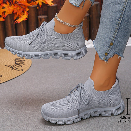 Damen Ultraleichte Sport-Sneaker mit atmungsaktiver Strickoberfläche EB