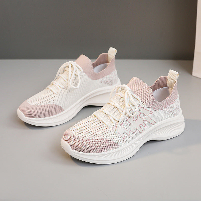 Damen Sportliche Laufschuhe mit atmungsaktivem Mesh-Obermaterial und flexiblem Sohlenprofil EB