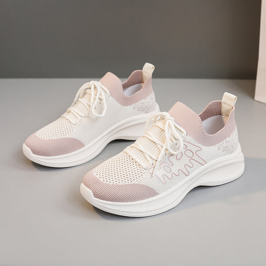Damen Sportliche Laufschuhe mit atmungsaktivem Mesh-Obermaterial und flexiblem Sohlenprofil EB