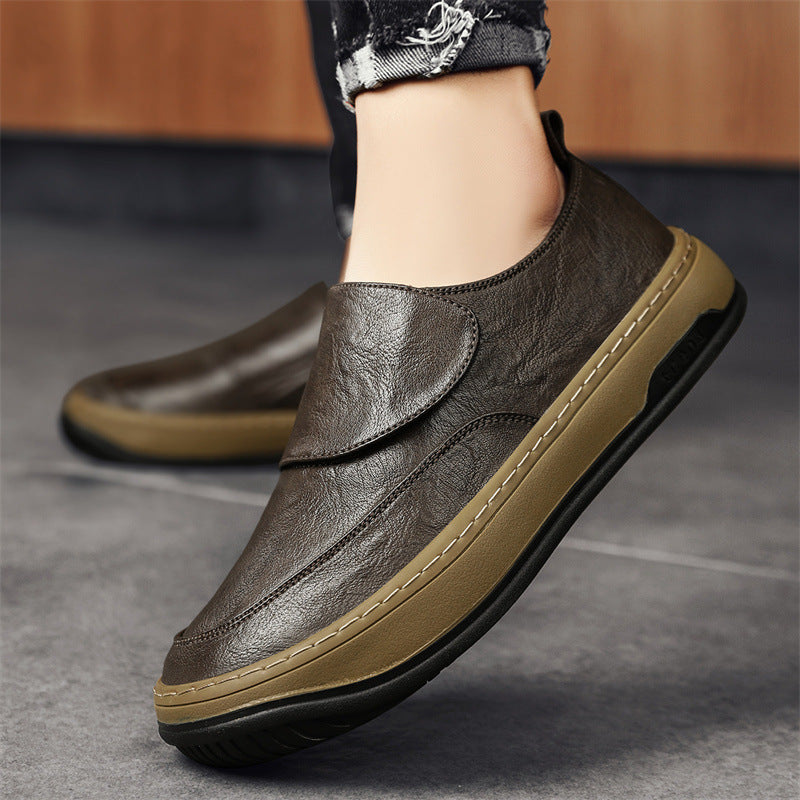 Damen Modische Slip-On Sneaker aus hochwertigem Leder EB