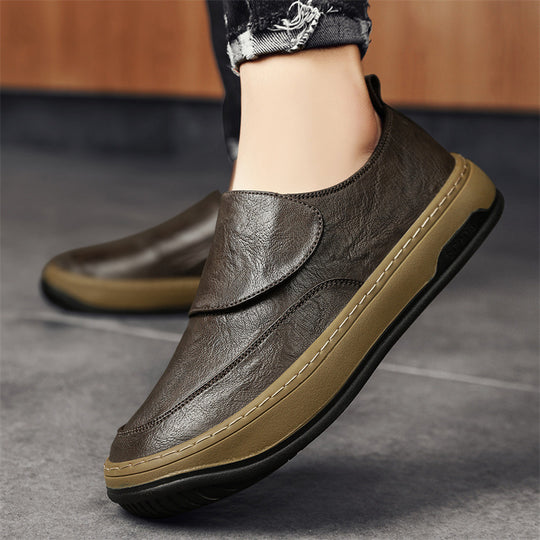 Damen Modische Slip-On Sneaker aus hochwertigem Leder EB
