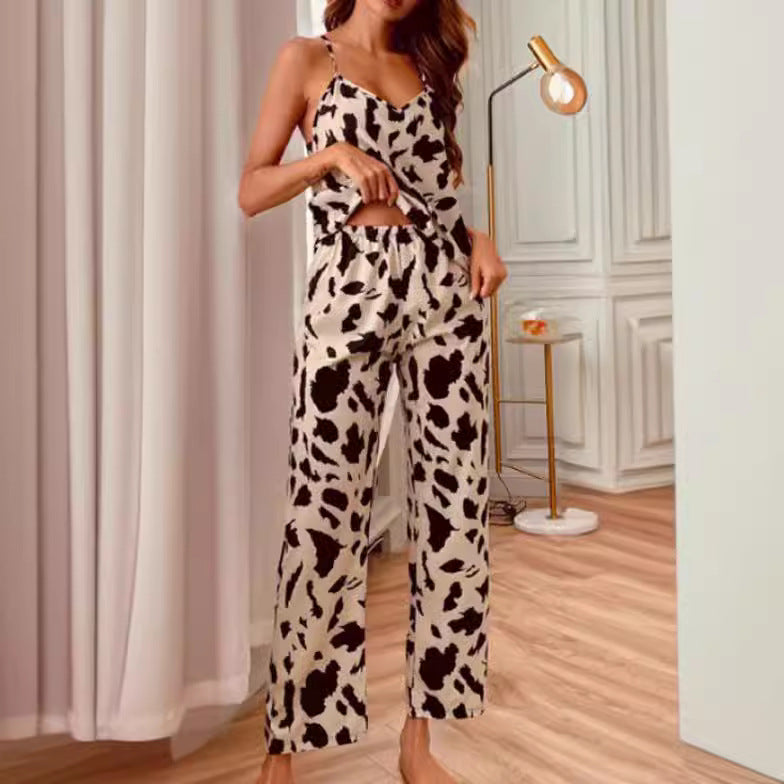 Damen Oberteil und weite Hose im modernen Tiermuster EB