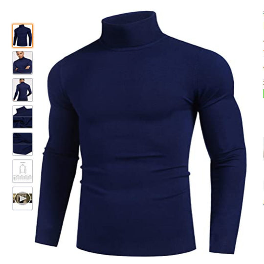 Herren hochabschließender Rollkragenpullover EB