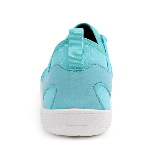 Unisex nan flacher Stadt-Sneaker mit Schnellzugverschluss, elastischem Strickoberteil und stoßabsorbierender Leichtsohle EB