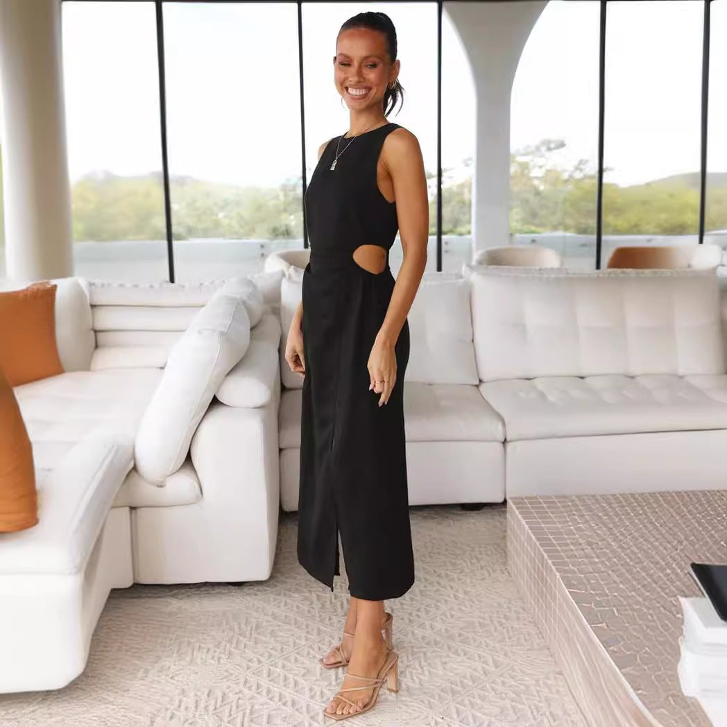 Damen Maxikleid mit seitlichem Schlitz EB